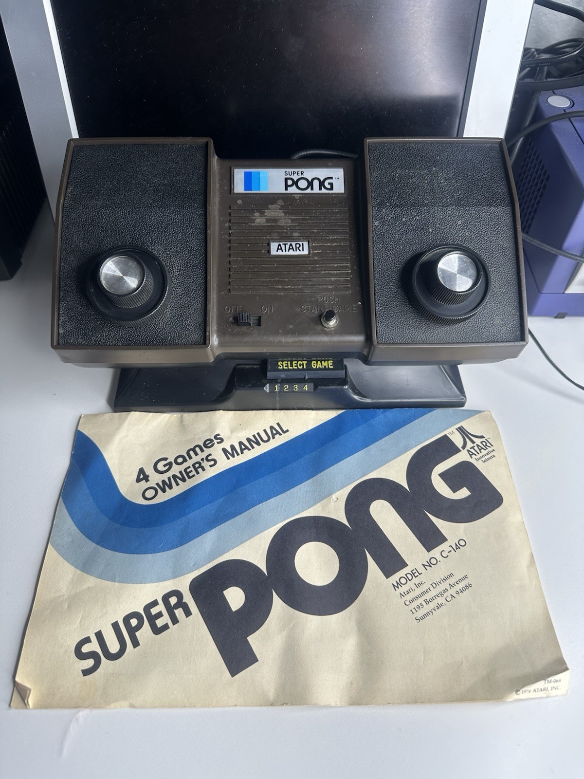 Vintage 1976 ATARI SUPER PONG Console (Model C-140) – Tested & Working Audio