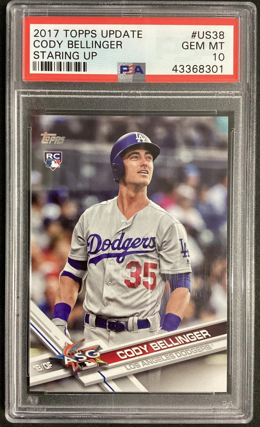 2017 Topps Update - Cody Bellinger #US38 - Staring Up - SP - RC - PSA 10 GEM MT