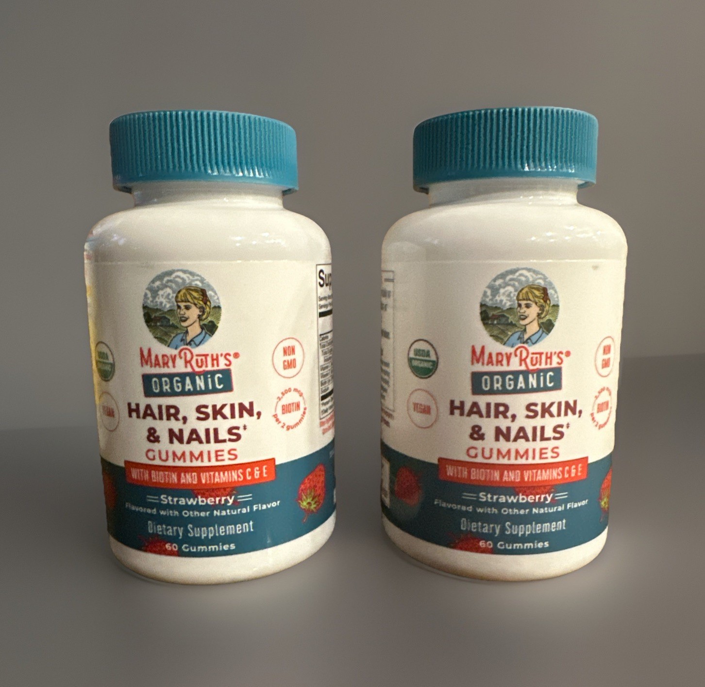 💥GETTING 2💥 Mary Ruth\'s Organic hair skin nails strawberry 120ct TOTAL 💥GETTING 2💥 Mary Ruth\'s Organic hair skin nails strawberry 120ct TOTAL