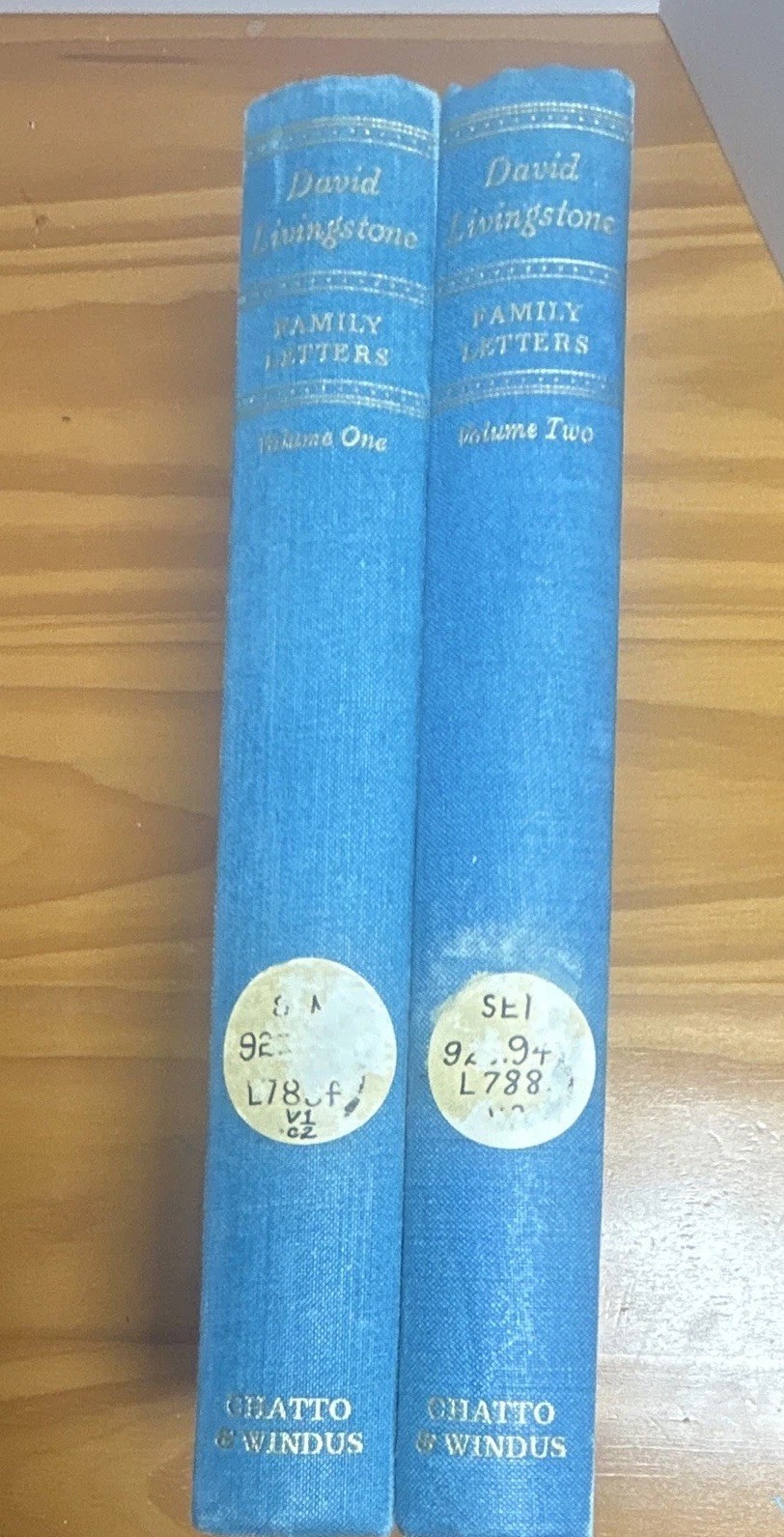 David Livingstone Family Letters 1841-1856 I. Schapera 1-2 Vol HC 1959 ex lib David Livingstone Family Letters 1841-1856 I. Schapera 1-2 Vol HC 1959 ex lib