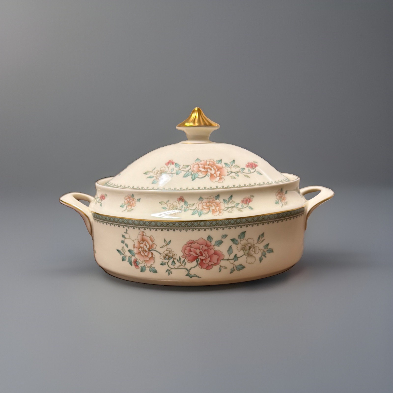 Vintage Minton Royal Doulton JASMINE Oval Covered Vegetable Bowl