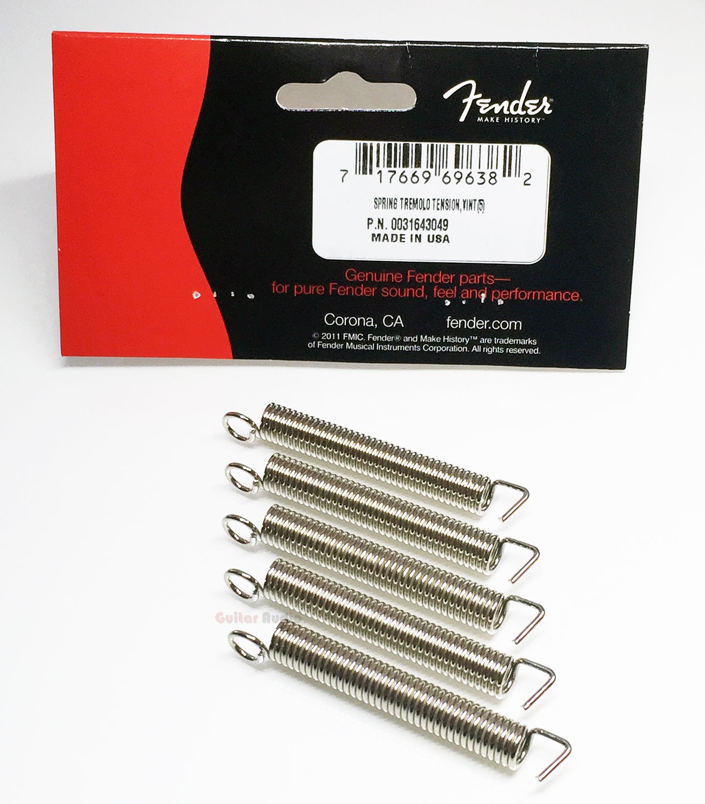 Genuine Fender (5) Nickel Vintage Tremolo Strat Guitar Bridge Tension Springs Genuine Fender (5) Nickel Vintage Tremolo Strat Guitar Bridge Tension Springs