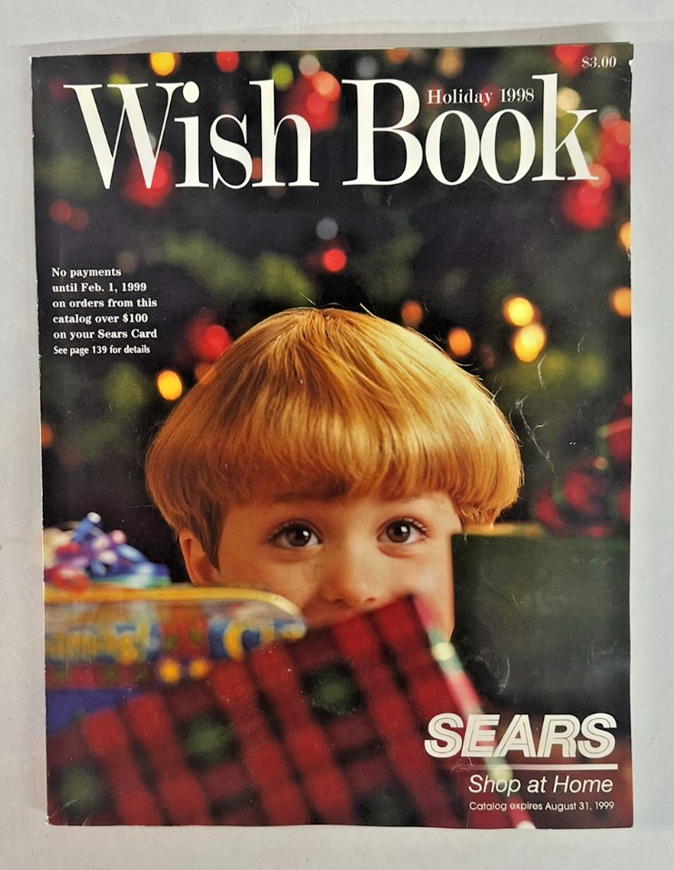 EUC Vintage 1998 Sears Holiday Wish Book Christmas Catalog Toys 90s Nostalgia