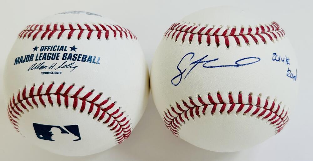 SEAN NEWCOMB SIGNED OMLB BASEBALL ATLANTA BRAVES OAKLAND ATHLETICS AUTOGRAPH J4