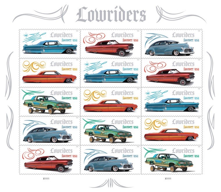 2025 USPS SHEET OF 15 FIRST CLASS LETTER STAMPS LOWRIDERS 82¢ 2025 USPS SHEET OF 15 FIRST CLASS LETTER STAMPS LOWRIDERS 82¢