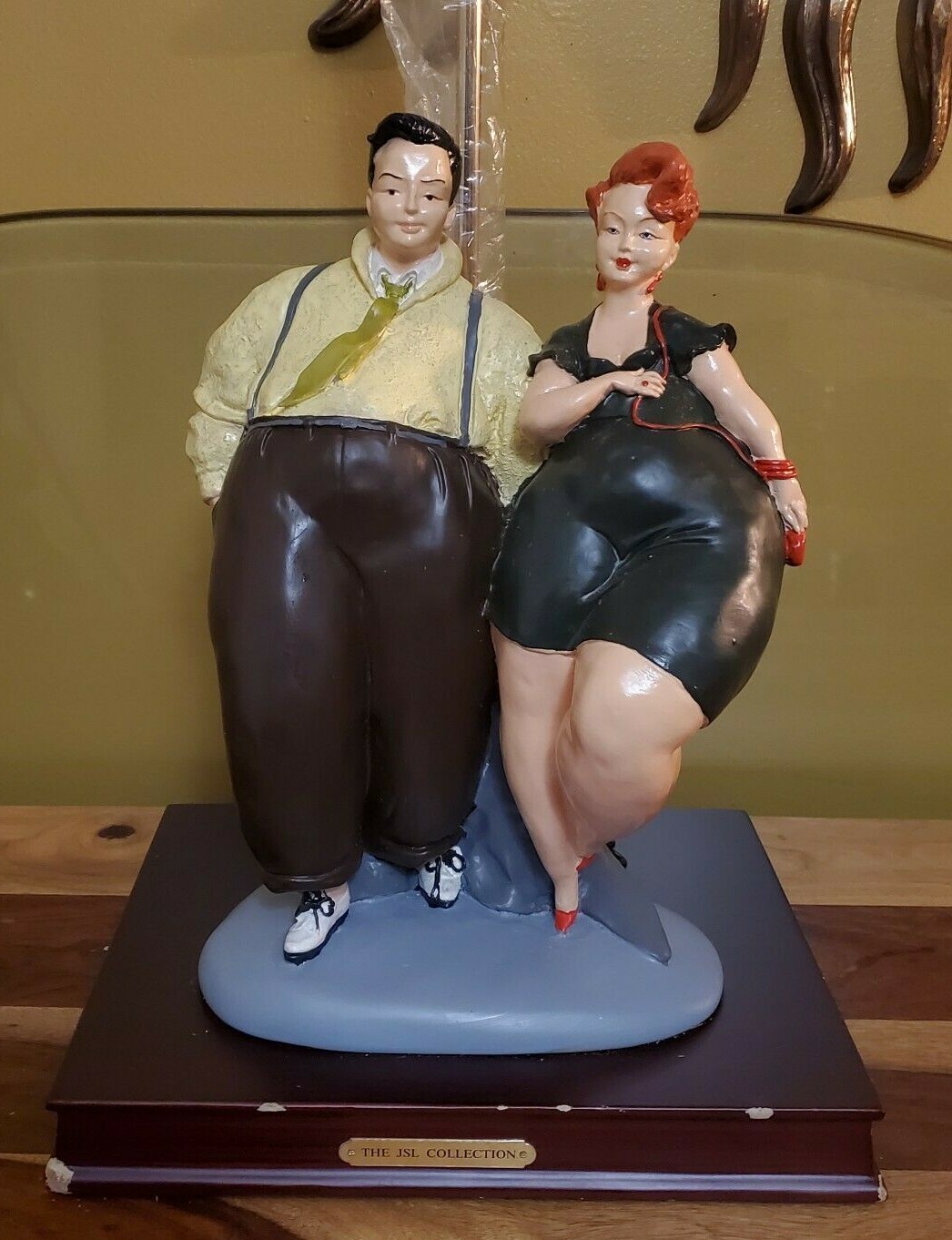Vintage JSL Lamp Collection Porcelain Figurine Rockabilly Americana Table Lamp