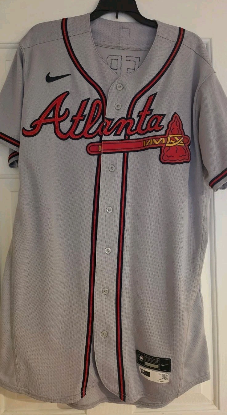 2021 ATLANTA BRAVES JOC PEDERSON TEAM ISSUED GAME JERSEY 46 WS CHAMPS AWAY GRAY 2021 ATLANTA BRAVES JOC PEDERSON TEAM ISSUED GAME JERSEY 46 WS CHAMPS AWAY GRAY