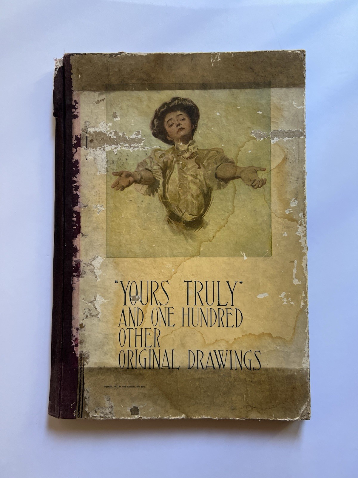 1908 Antique Art Book Yours Truly & 100 Original Drawings Flagg Stanlaws 6th Ed