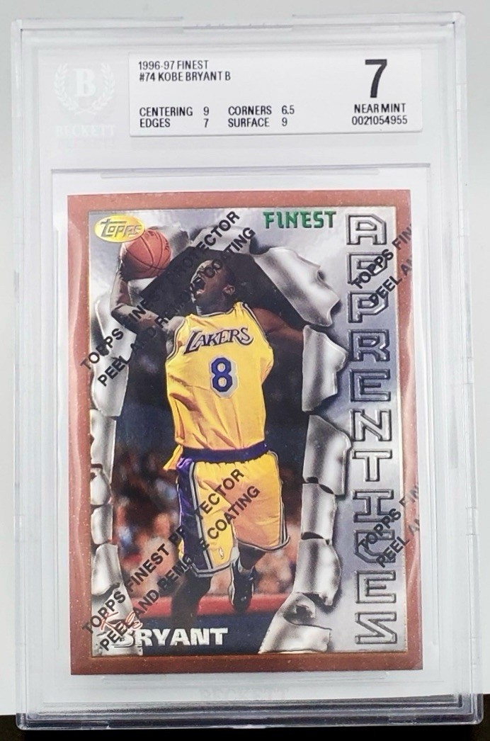 1996-97 Topps Finest Apprentices Protector Coating #74 A10 KOBE BRYANT • BGS 7