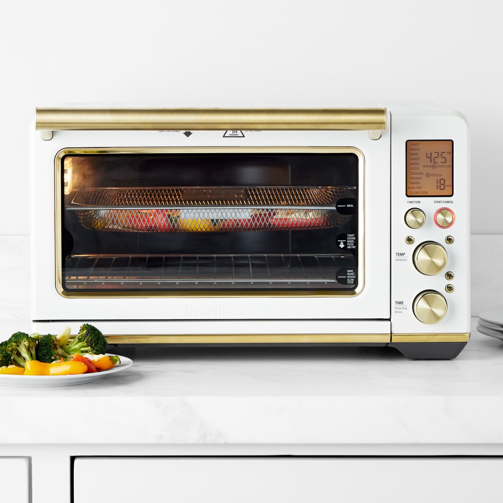 Breville Smart Oven Multicolor Air Fryer, Stainless Steel &Brass +100% Authentic Breville Smart Oven Multicolor Air Fryer, Stainless Steel &Brass +100% Authentic