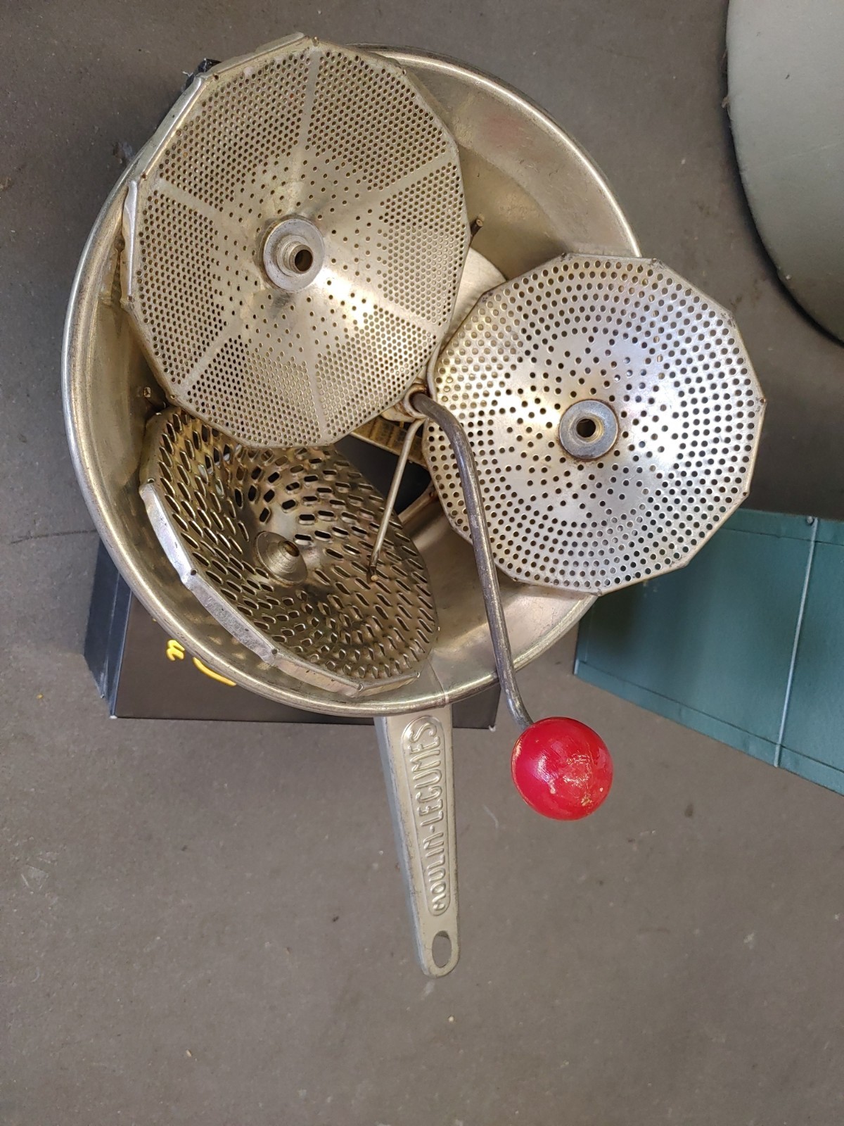 Vintage Moulin Legumes Food Mill #2 Made in France 3 Disks Vintage Moulin Legumes Food Mill #2 Made in France 3 Disks