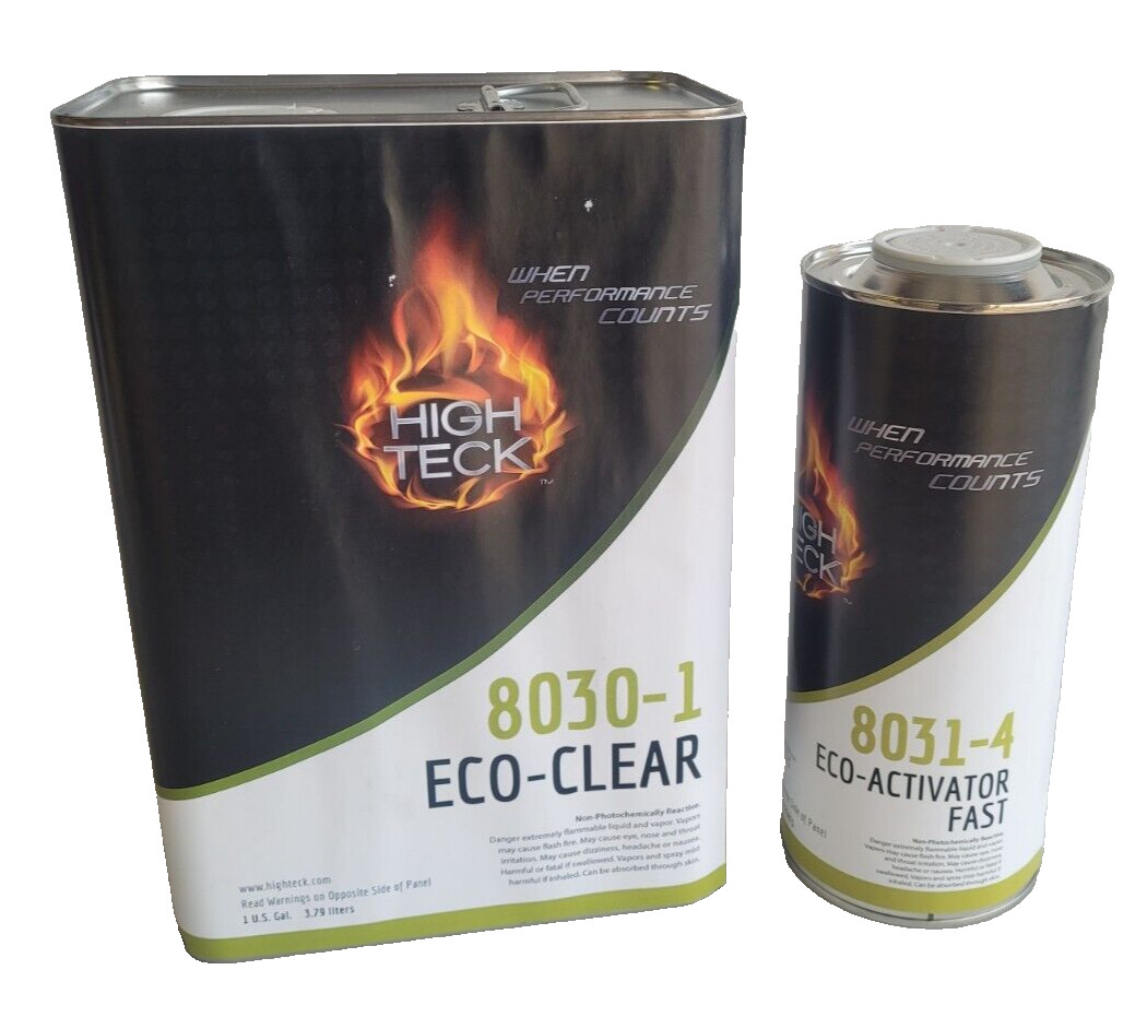 High Teck 8030 High Gloss Clearcoat Eco-Clear Gallon & Fast Hardener High Teck 8030 High Gloss Clearcoat Eco-Clear Gallon & Fast Hardener