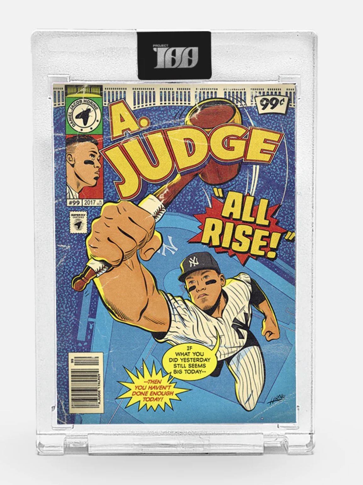 FACTORY SEALED TOPPS PROJECT 100 AARON JUDGE YANKEES BY DANIEL JACOB HORINE #46
