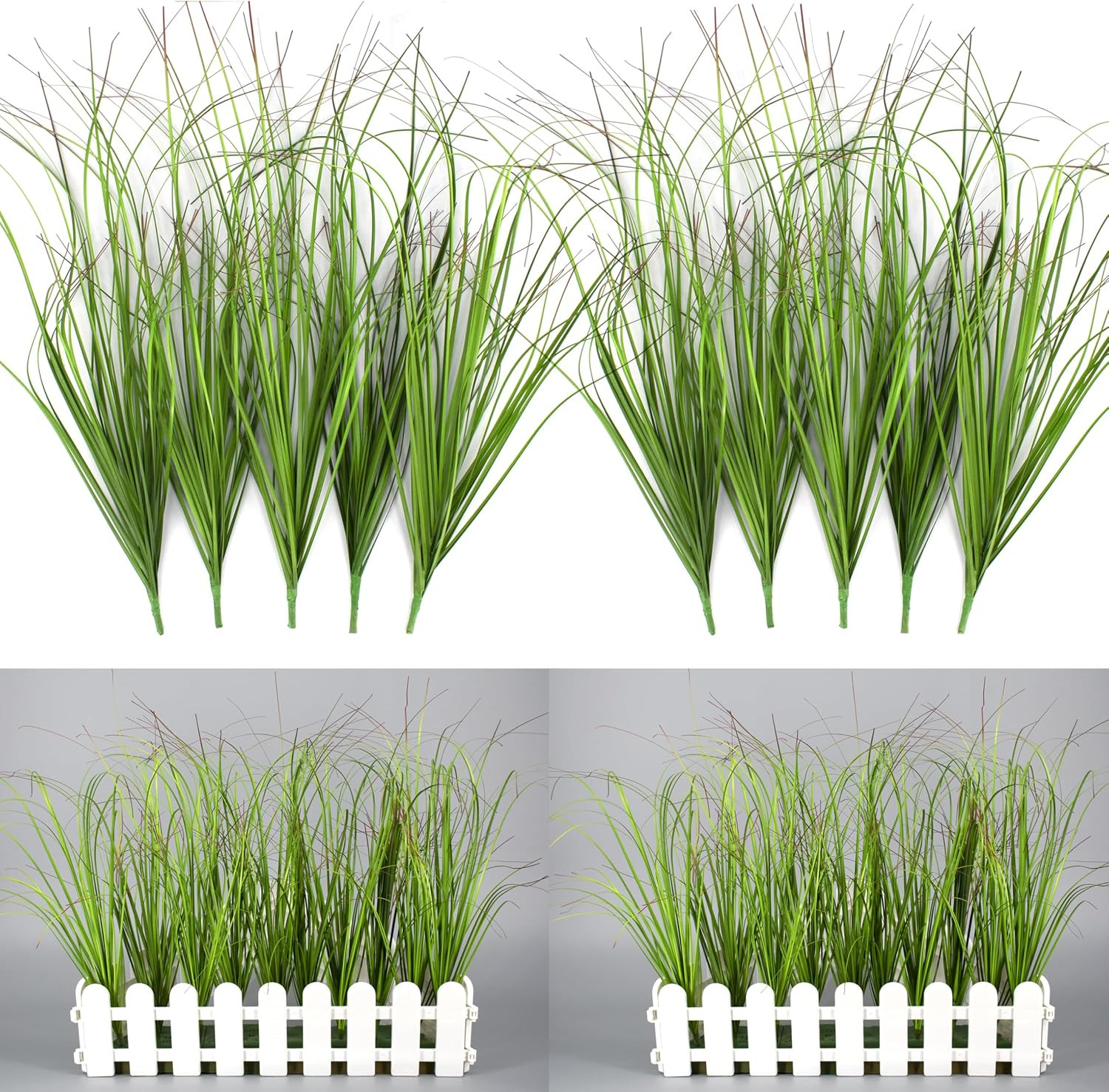 10PCS Artificial Grass Plant,UV Resistant Artificial Greenery Stems 10PCS Artificial Grass Plant,UV Resistant Artificial Greenery Stems