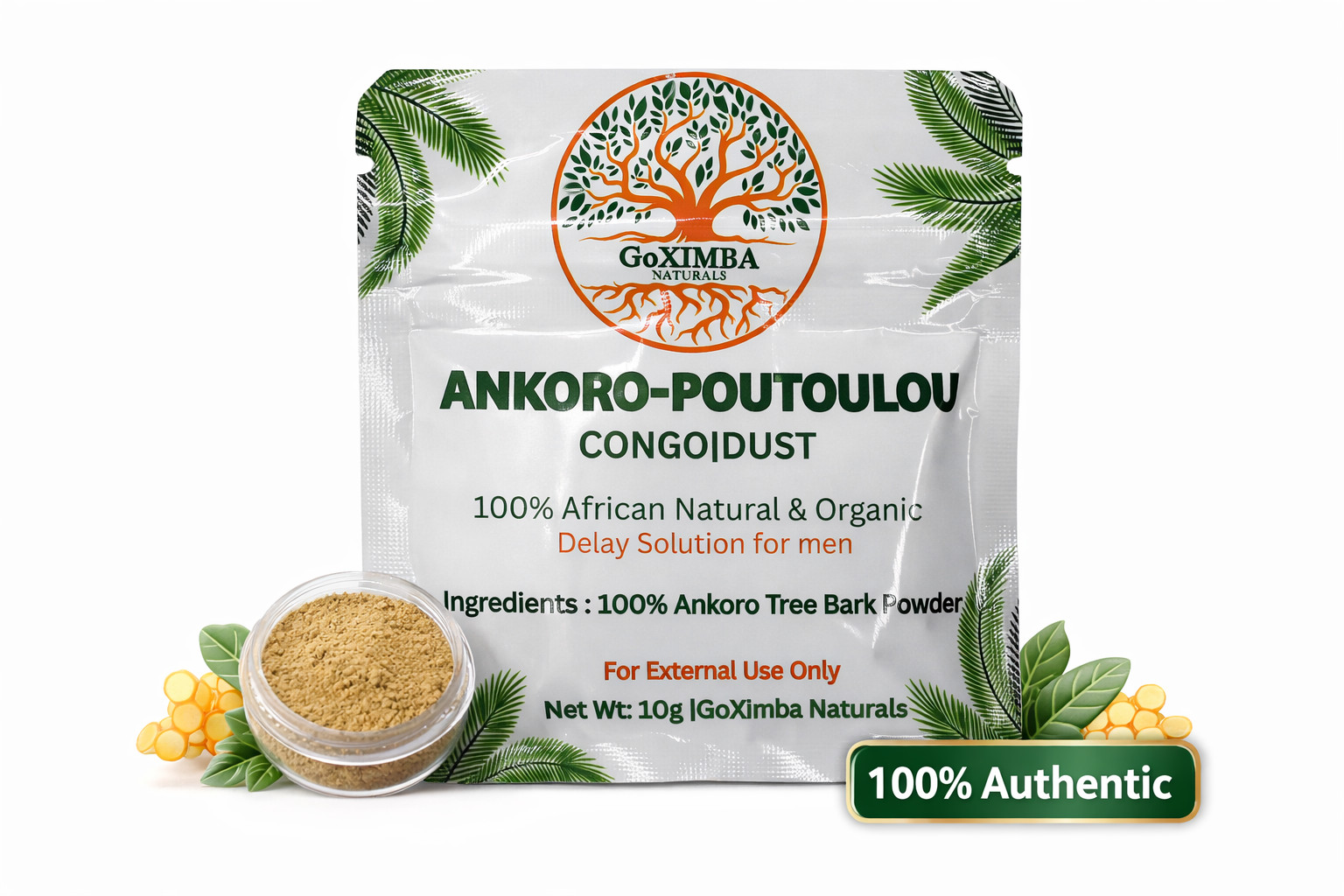 Ankoro Poutoulou , Congo Dust 100% Natural African Delay PE💦 Powder for Men 10g