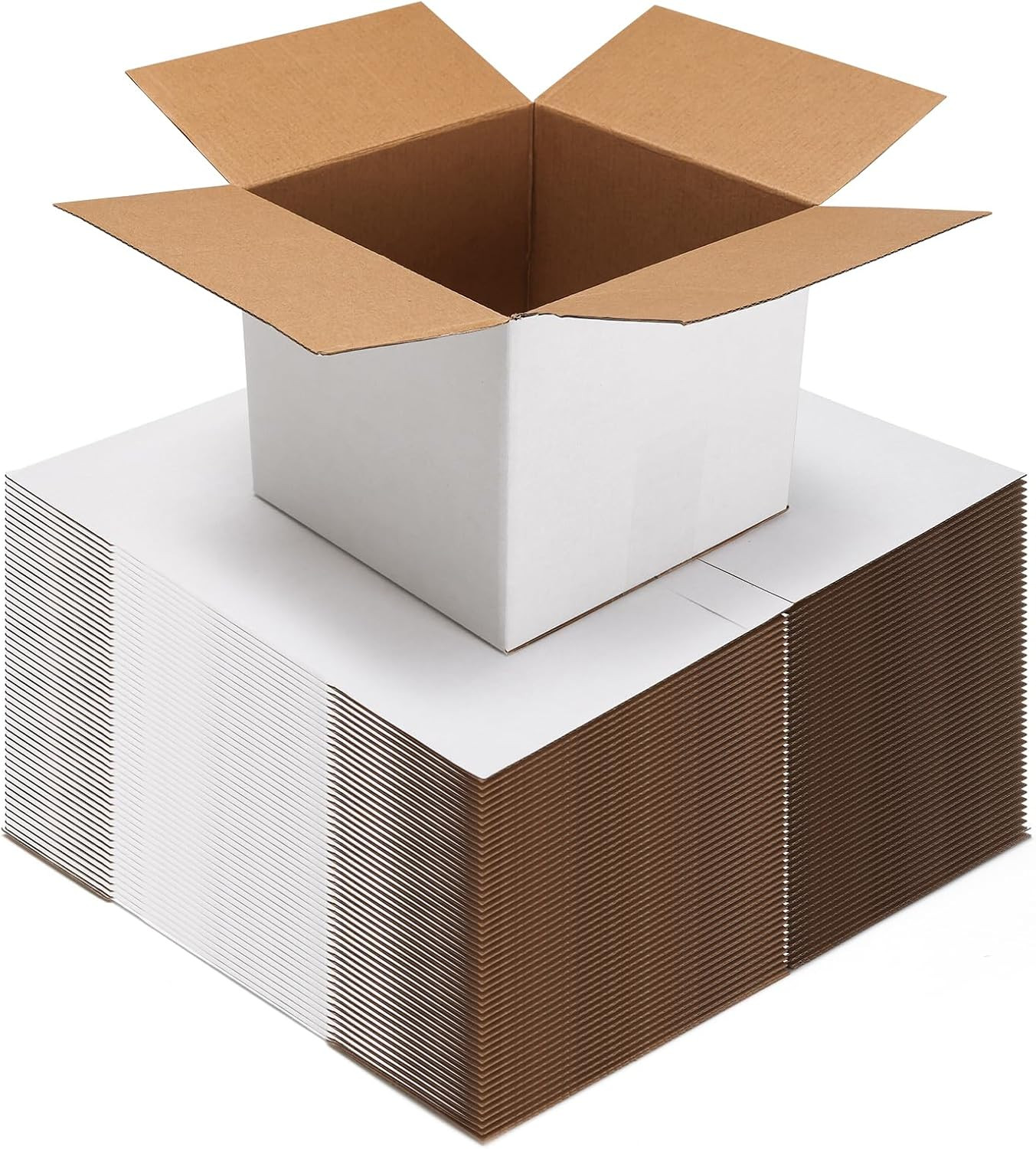 5X5X5 White Shipping Boxes Set of 50, White Corrugated Cardboard Boxes for Small 5X5X5 White Shipping Boxes Set of 50, White Corrugated Cardboard Boxes for Small