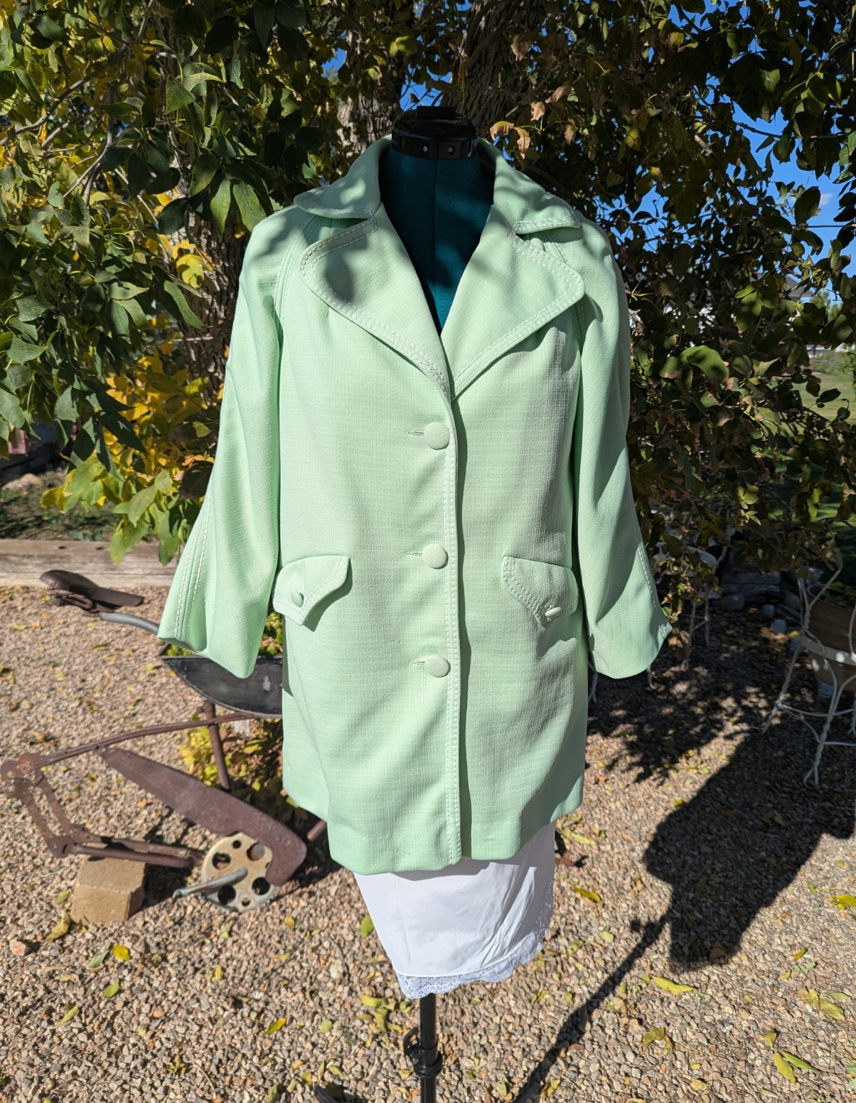 Vintage 60s 70s Susan Lynn Item House Sage Green Mod Peacoat Car Coat M/L ILGWU Vintage 60s 70s Susan Lynn Item House Sage Green Mod Peacoat Car Coat M/L ILGWU