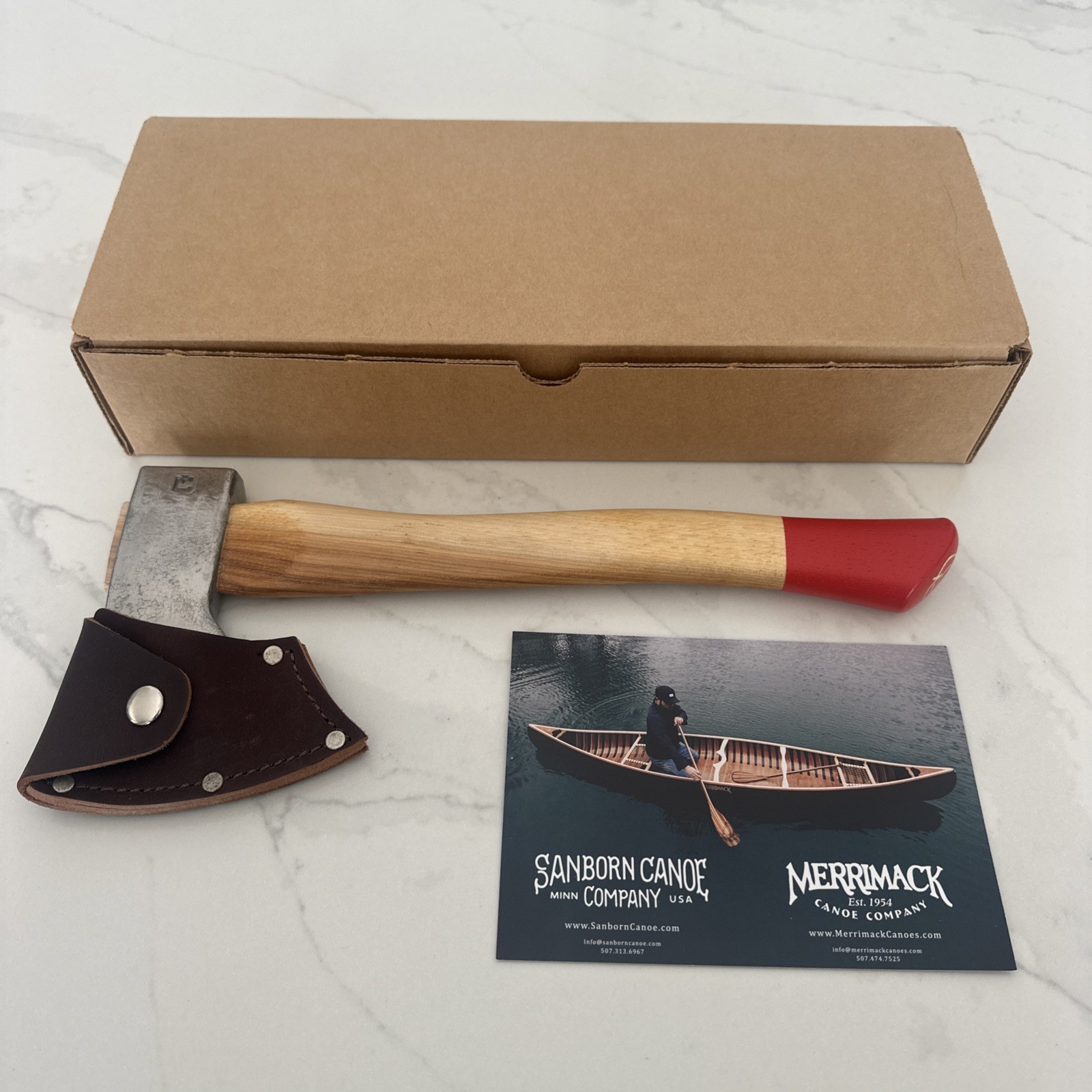 SanBorn Canoe Hudson Bay Camp Axe Hatchet Red Made In USA Brand - New SanBorn Canoe Hudson Bay Camp Axe Hatchet Red Made In USA Brand - New