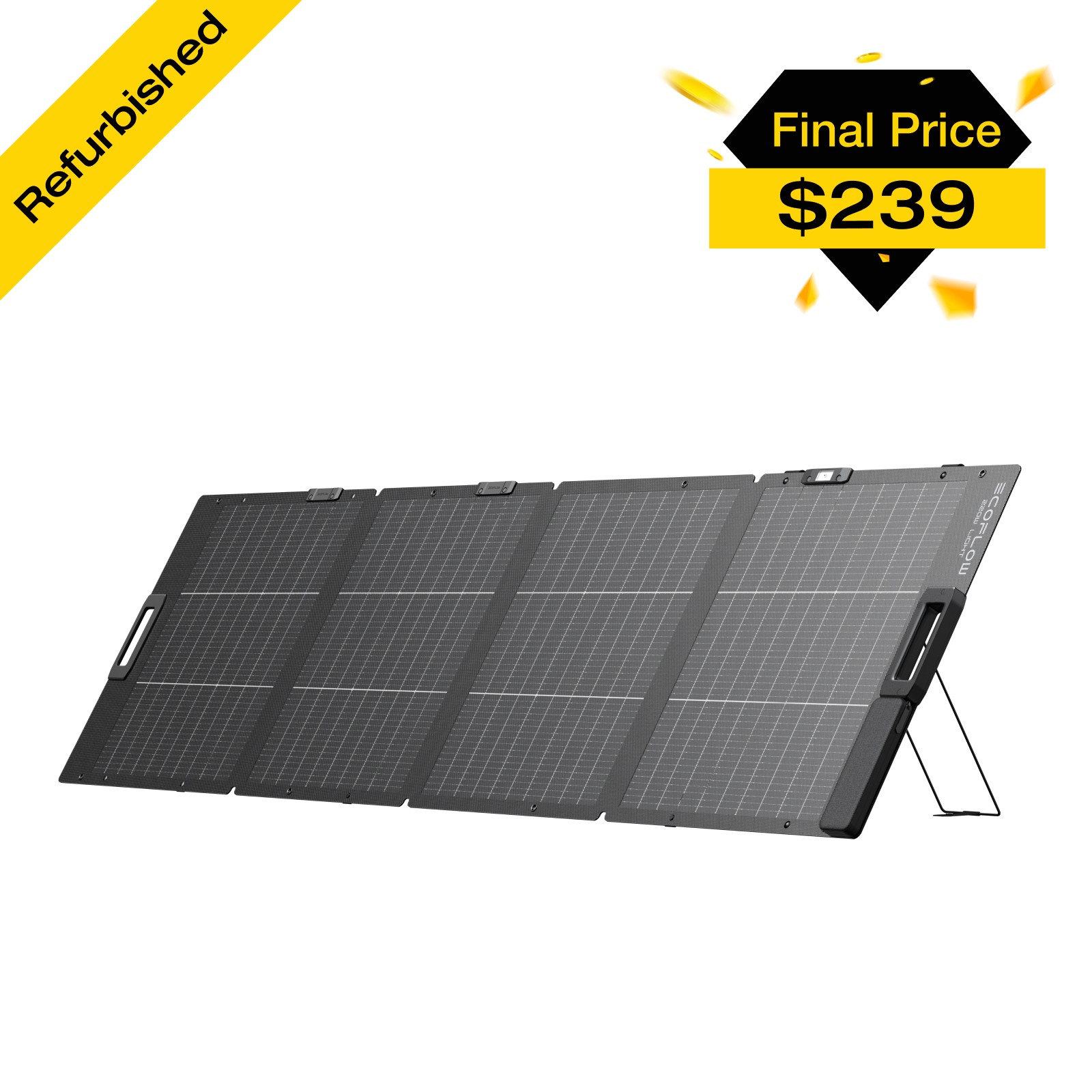 EcoFlow NextGen 220W Bifacial IP68 Portable Solar Panel Certified Refurbished EcoFlow NextGen 220W Bifacial IP68 Portable Solar Panel Certified Refurbished