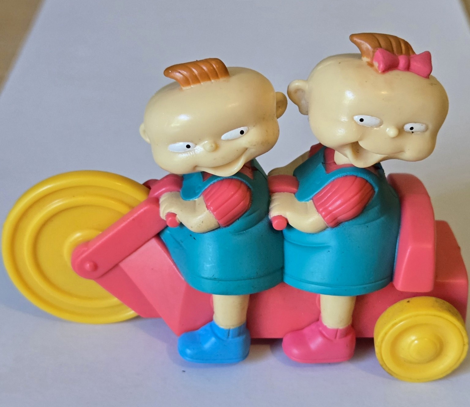 Burger King Rugrats Phil & Lil Pink Tricycle Figure Toy 1998 Vintage Burger King Rugrats Phil & Lil Pink Tricycle Figure Toy 1998 Vintage
