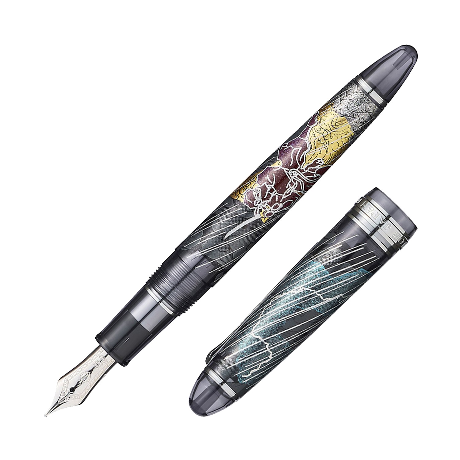 Sailor 1911 Standard Ninja Fountain Pen in Shachihoko w/ Rhodium Trim - 14K Fine