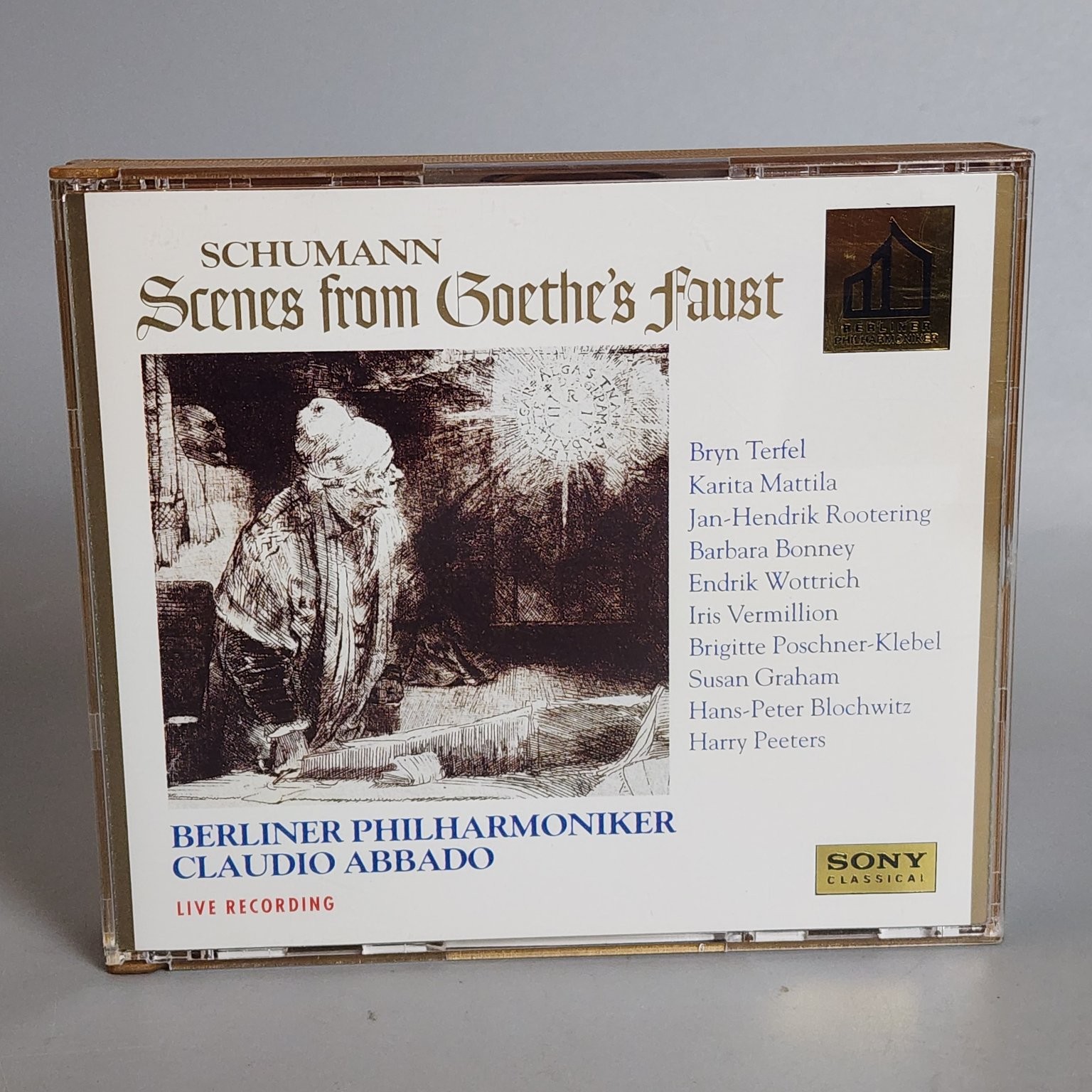 Schumann Scenes from Goethe\'s Faust 2CD Set Berliner Philharmoniker Abbado Sony