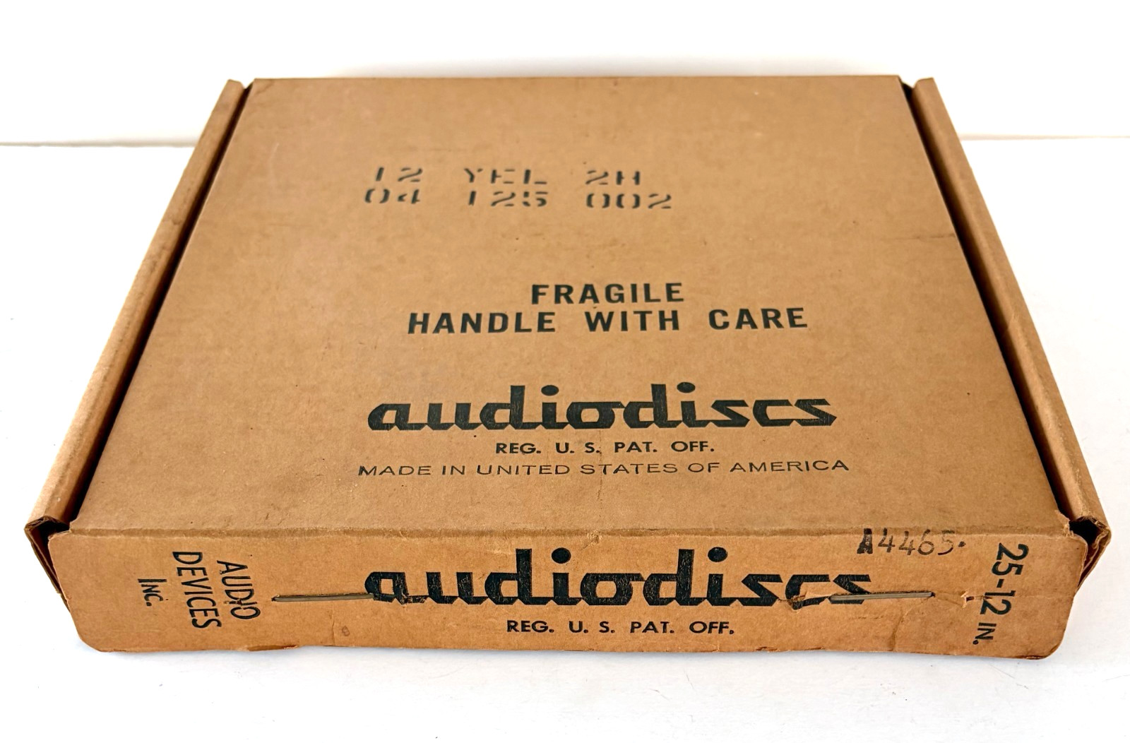 Vtg NOS Unused SEALED BOX of 25 Audiodiscs 12\ Vtg NOS Unused SEALED BOX of 25 Audiodiscs 12\