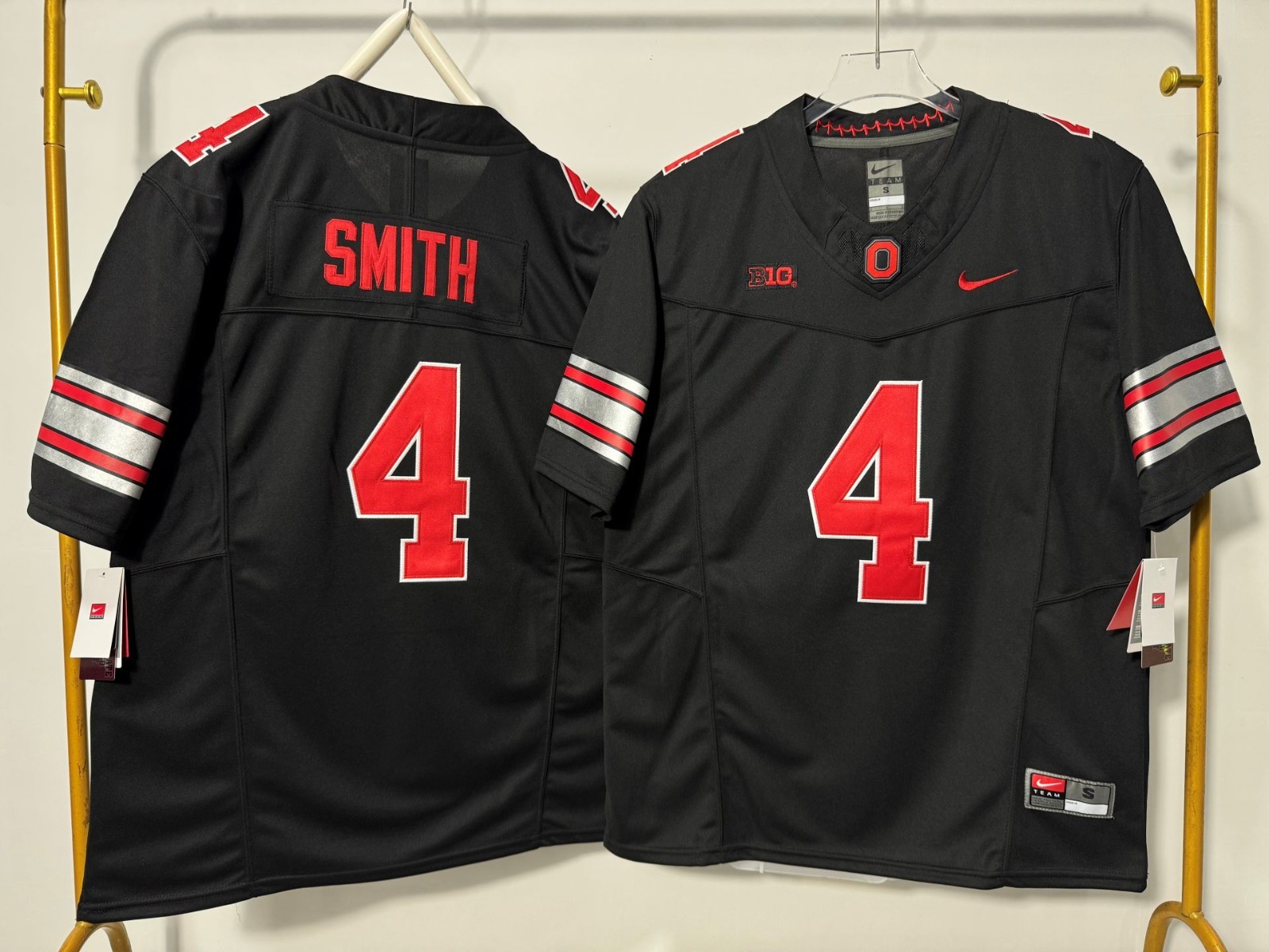 Mens 2026 New Jeremiah Smith #4 Ohio State Buckeyes All Stitched Jersey Mens 2026 New Jeremiah Smith #4 Ohio State Buckeyes All Stitched Jersey