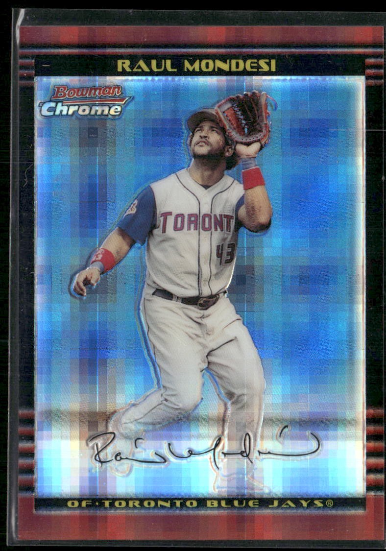 2002 Bowman Chrome #67 Raul Mondesi X-Fractors #/250, Toronto Blue Jays 2002 Bowman Chrome #67 Raul Mondesi X-Fractors #/250, Toronto Blue Jays