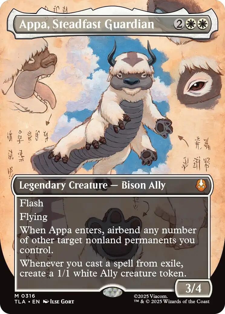Appa, Steadfast Guardian (Borderless) (316) Avatar: The Last Airbender MTG TLA Appa, Steadfast Guardian (Borderless) (316) Avatar: The Last Airbender MTG TLA