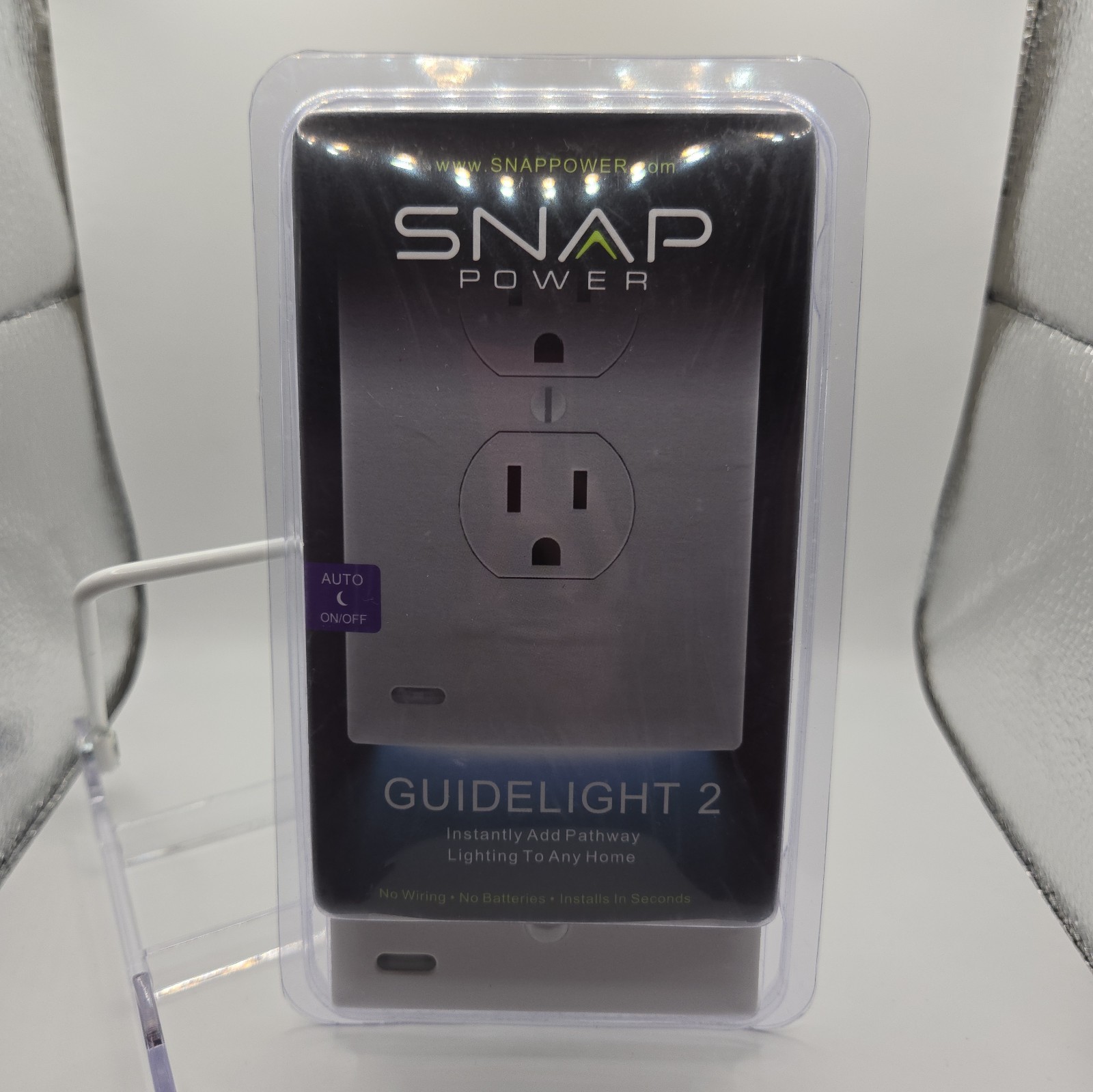 NEW Snap Power Guidelight 2 Outlet LED Illuminated Cover Plate White Two Pack NEW Snap Power Guidelight 2 Outlet LED Illuminated Cover Plate White Two Pack