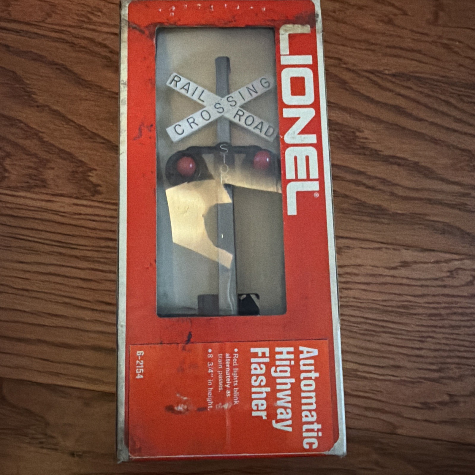 Lionel 6-2154 Operating Automatic Highway Flasher Railroad Crossing Signal Boxed