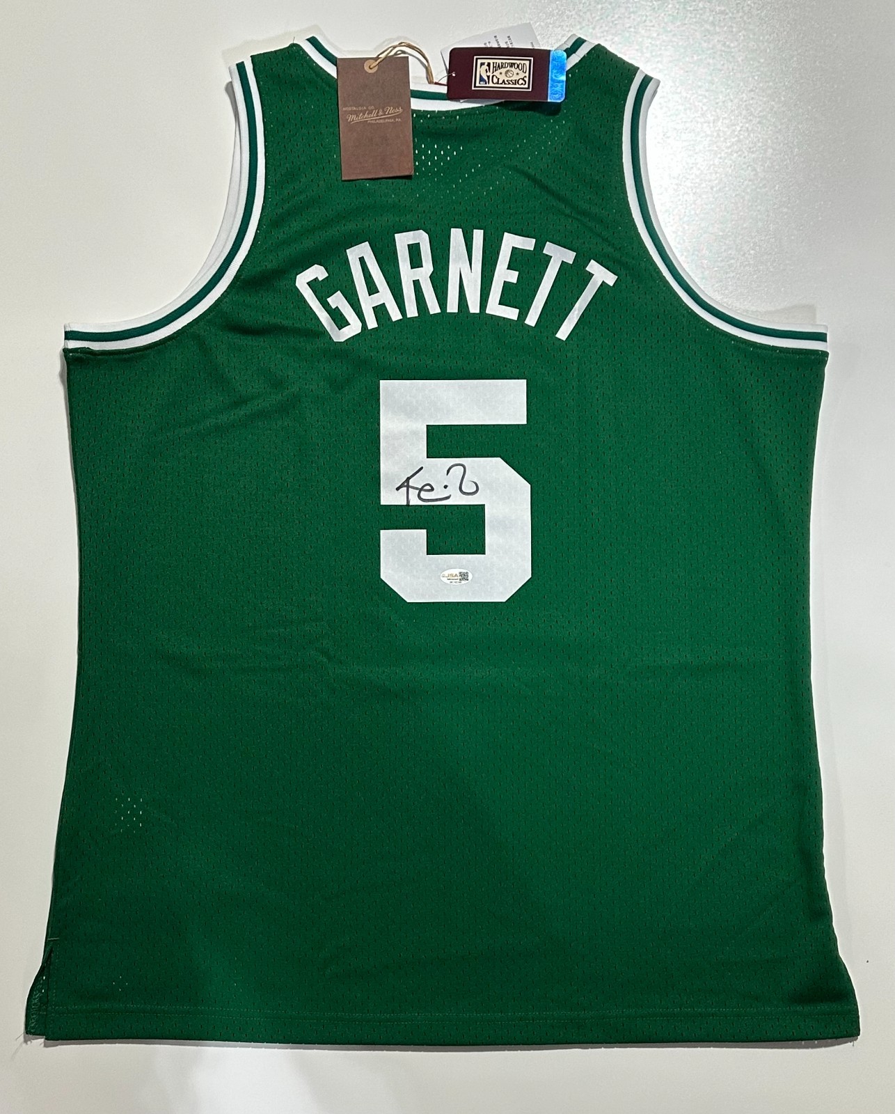 Kevin Garnett Signed Celtics Mitchell & Ness Authentic Jersey XL NWT JSA Witness