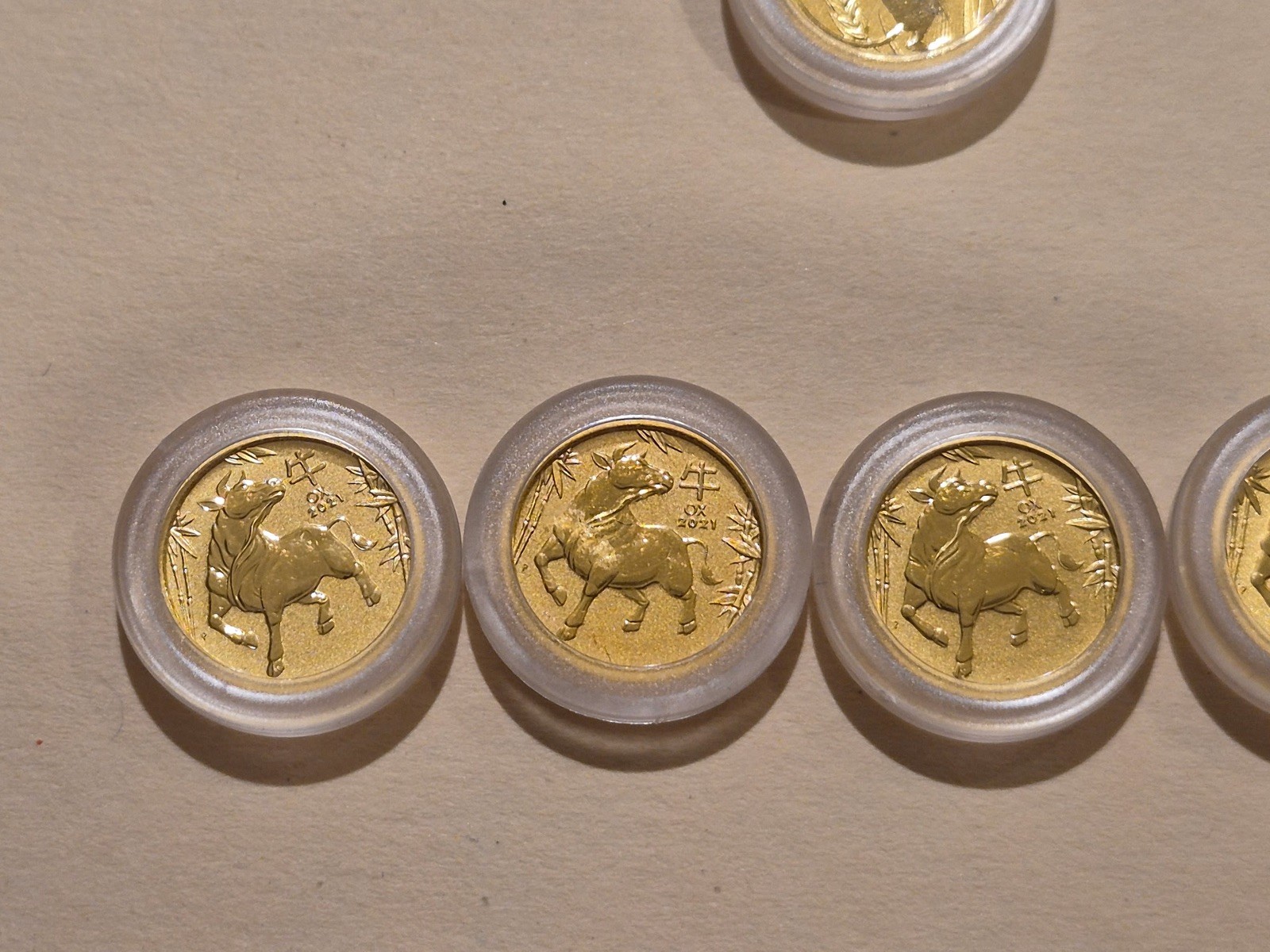 2021 Australia 1/20 oz Gold Lunar Year of The Ox .9999 Proof 