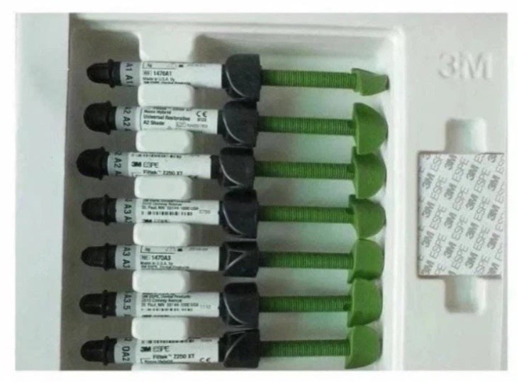 DENTAL Z250 X t nano HY BRID kit of 7 syringe WITHOUT box DENTAL Z250 X t nano HY BRID kit of 7 syringe WITHOUT box