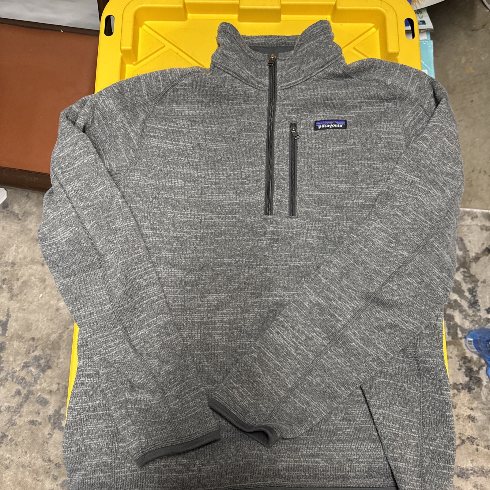 Patagonia Men\'s Better Sweater Gray Long Sleeve 1/4 Zip Jacket Size Medium Patagonia Men\'s Better Sweater Gray Long Sleeve 1/4 Zip Jacket Size Medium