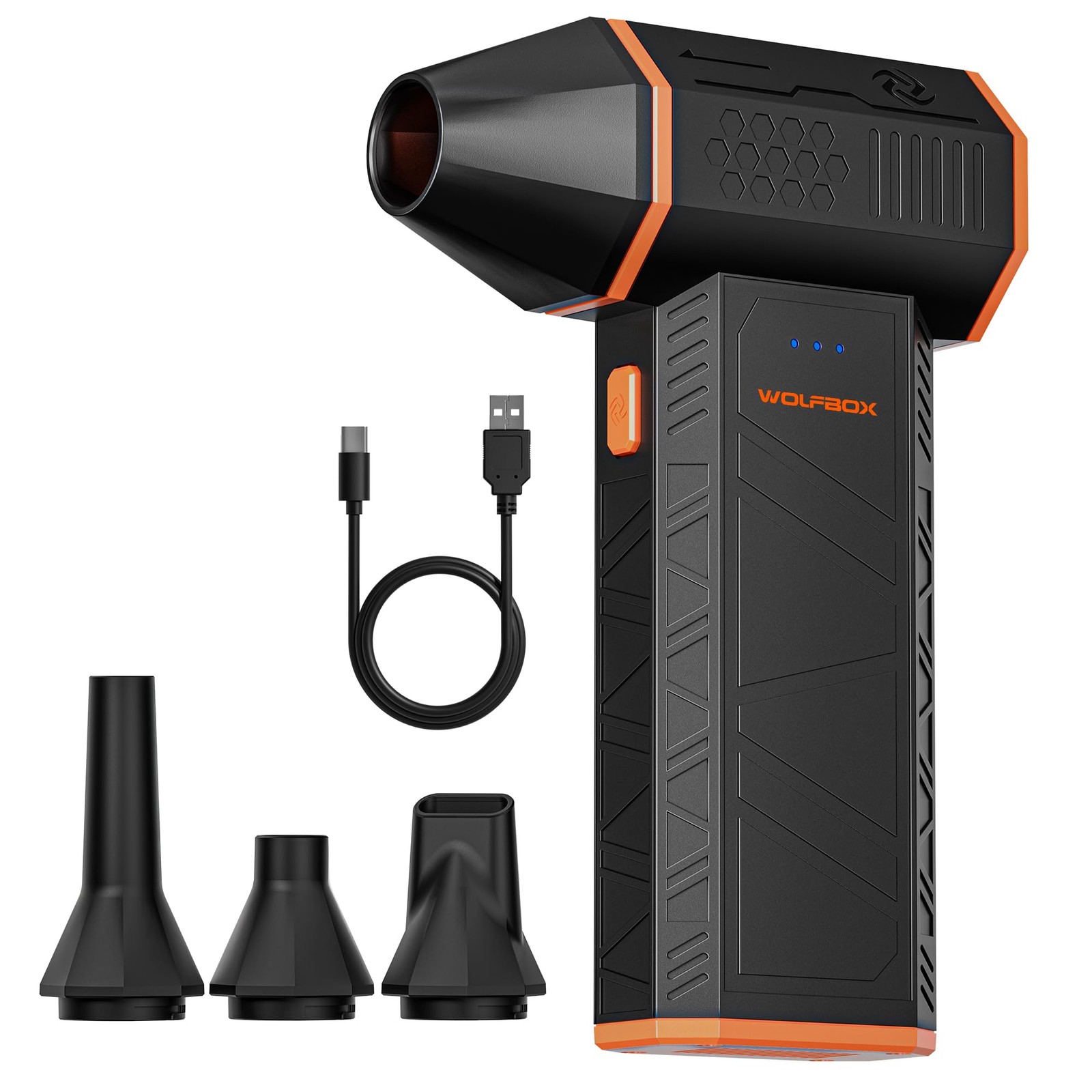 WOLFBOX MF50 Electric Air Duster 110000RPM 3-Gear Adjustable Fast Charging for