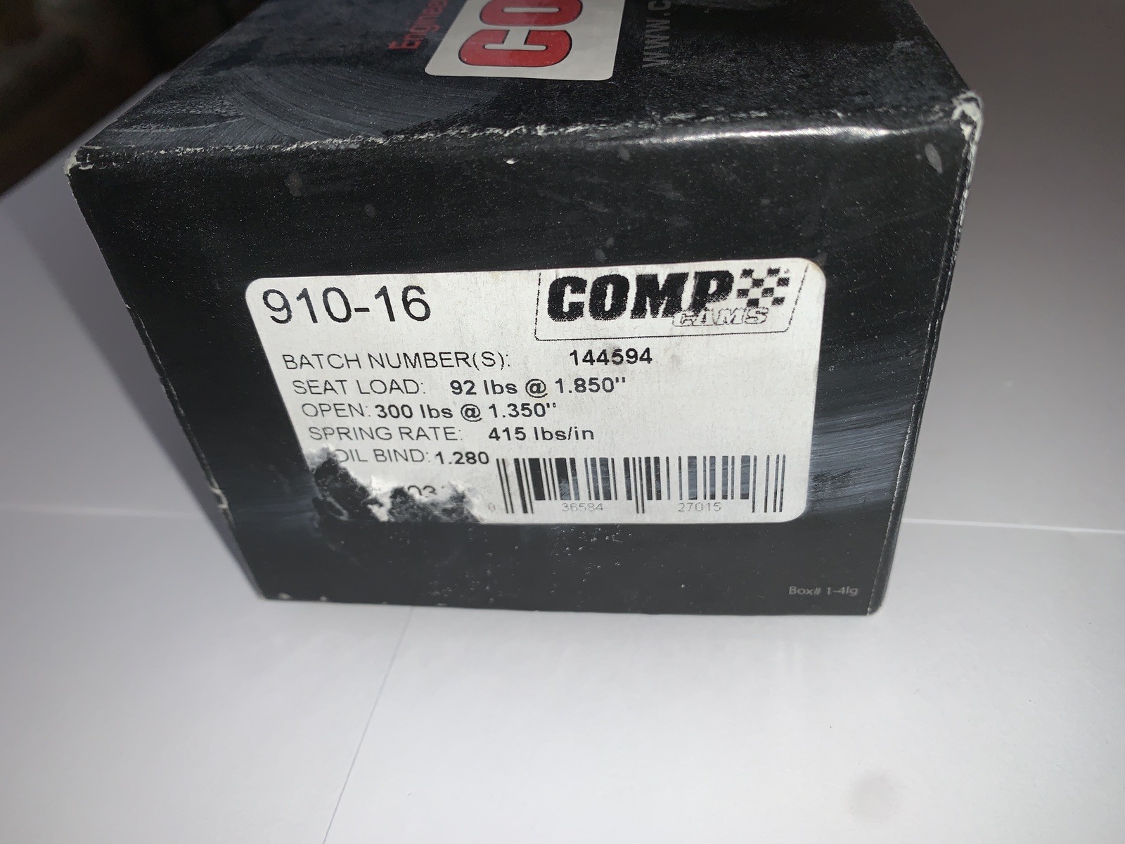 910-16 Comp Cams Valve Springs Set Single with Damper 380 lb Rate 16 Springs