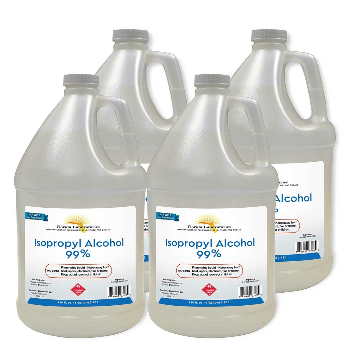 ISOPROPYL ALCOHOL 99% High Purity - 4 Gallons - USA Made - 