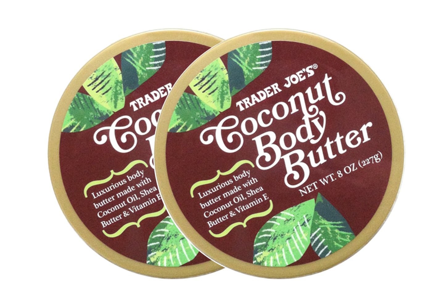 Trader Joe's TWO Pack Coconut Body Butter 8oz (227g) each Brand New Sealed