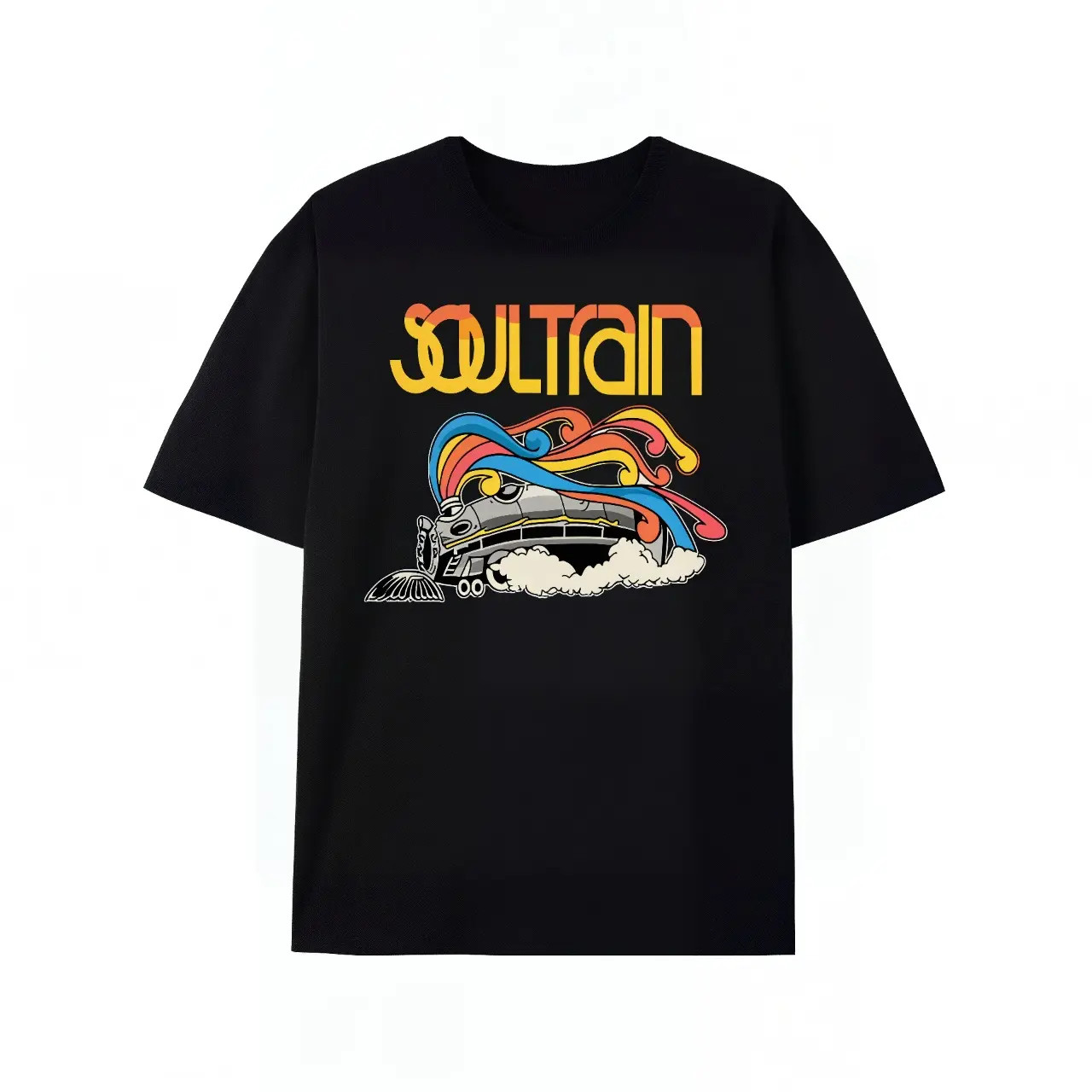 Vintage Soul Train Retro Bold Lettering Graphic Unisex Cotton T‑Shirt Vintage Soul Train Retro Bold Lettering Graphic Unisex Cotton T‑Shirt