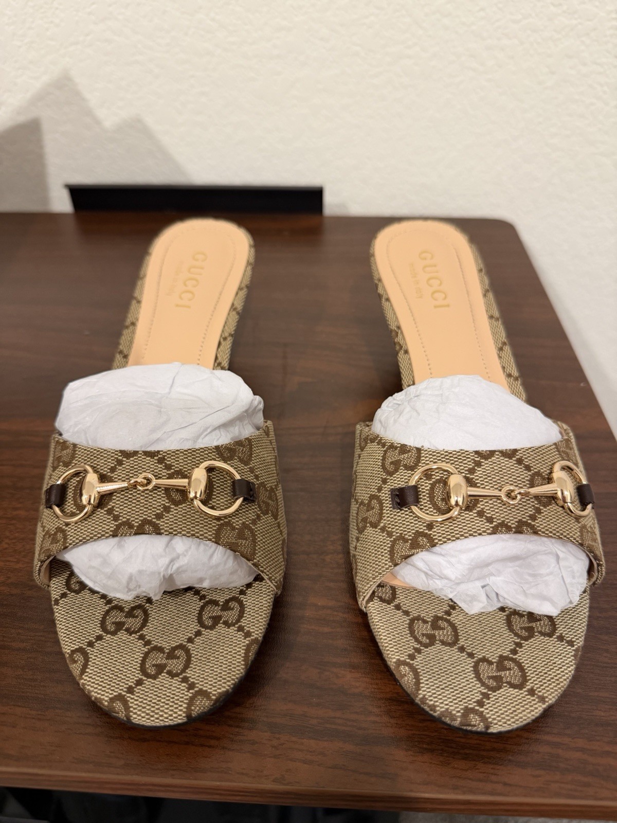 Gucci Siaga Horsebit Slide 2-inch Heel