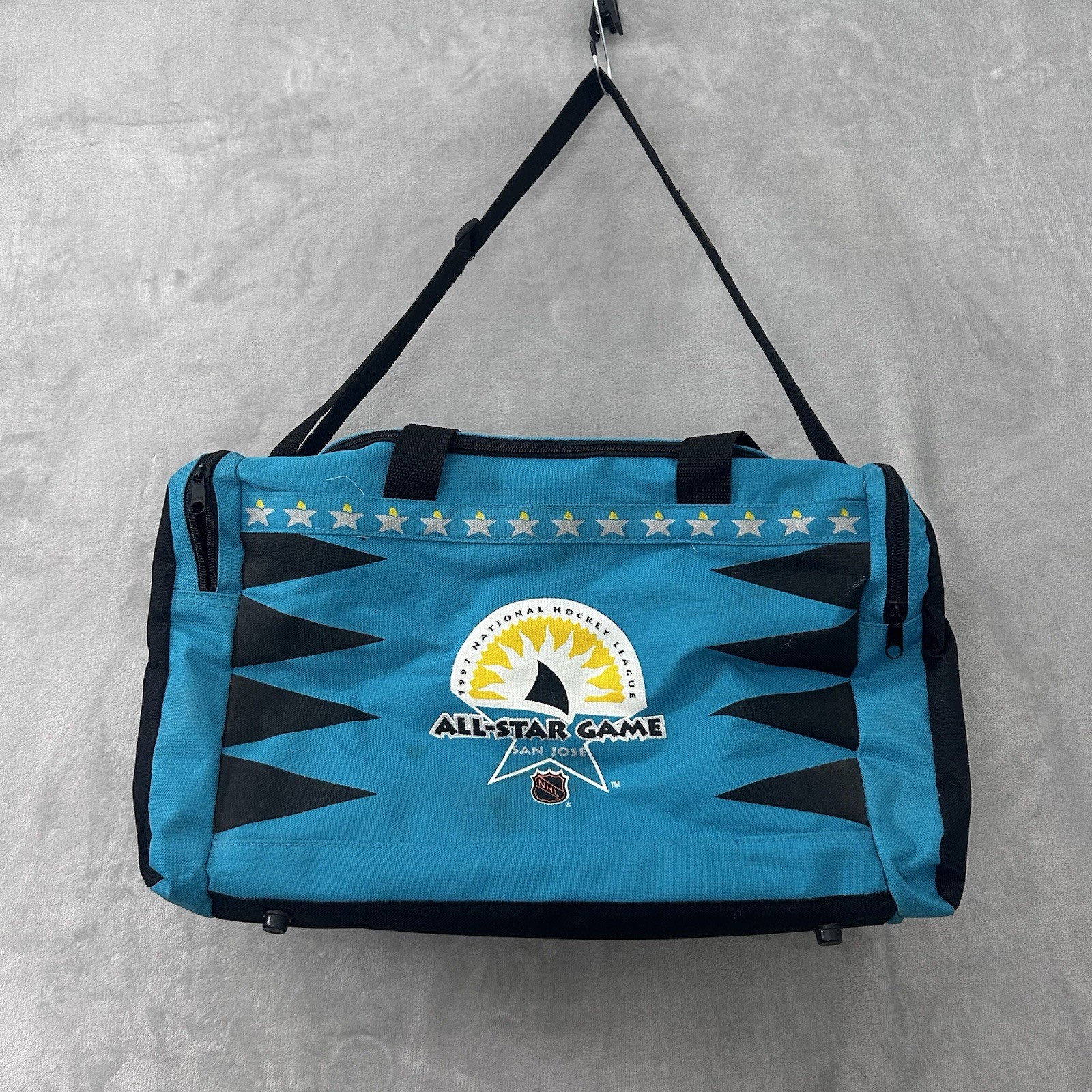 Vintage 90s San Jose Sharks Duffel Bag 1997 NHL All-Star Game Promo Travel Gym Vintage 90s San Jose Sharks Duffel Bag 1997 NHL All-Star Game Promo Travel Gym