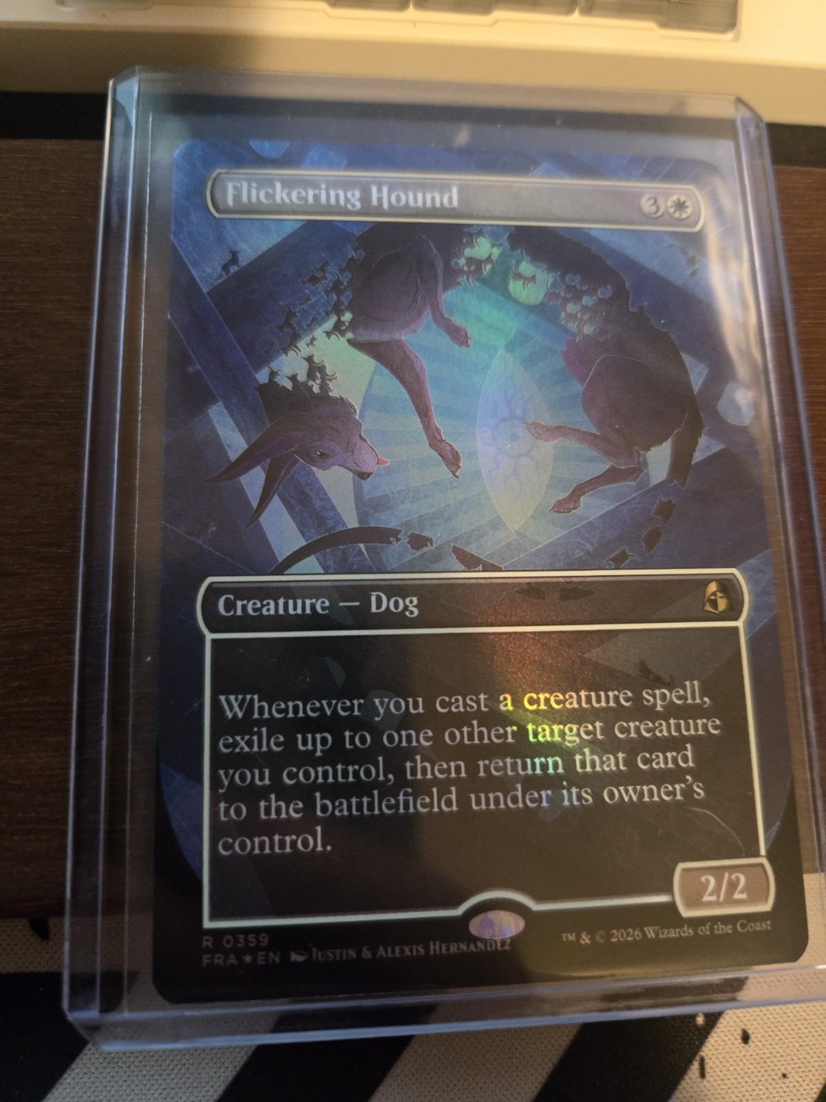 MTG - Flickering Hound - Reality Fracture Borderless FOIL MTG - Flickering Hound - Reality Fracture Borderless FOIL