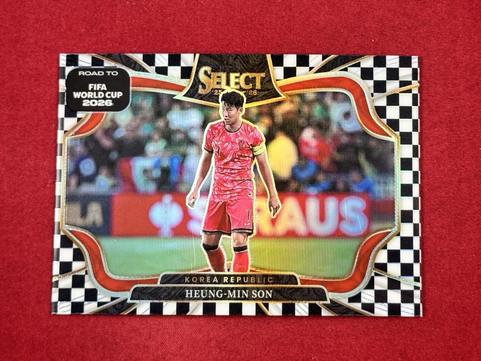 2025-26 Panini Select World Cup Heung-Min Son #254 Field Level Zebra Prizms SP