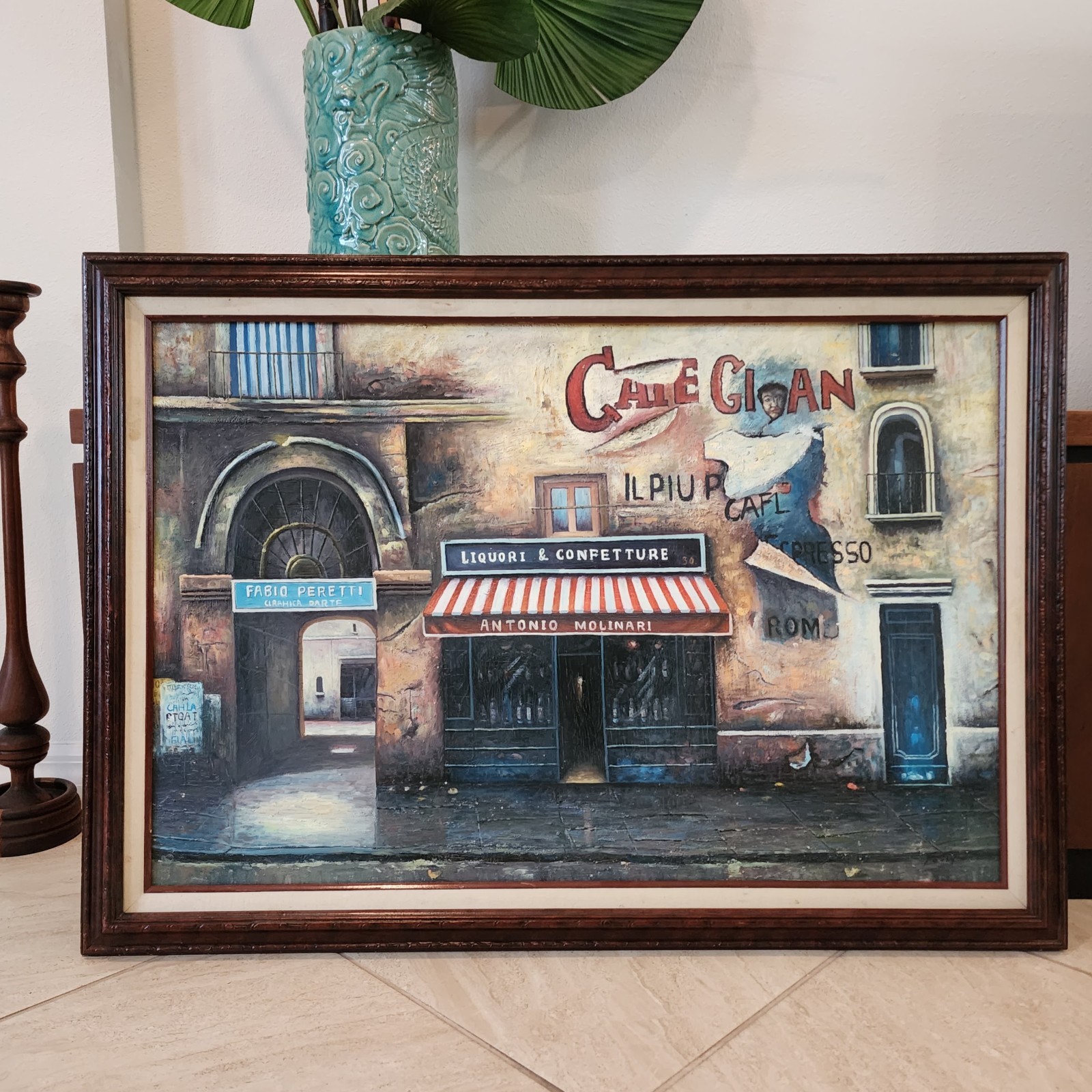 Vintage Oil Painting Pradzynski Repro 