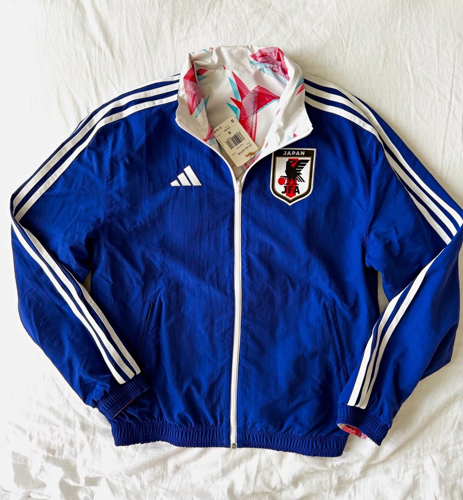Adidas Japan Jacket 2022 World Cup Pre-match Presentation Reversible Mens Size S Adidas Japan Jacket 2022 World Cup Pre-match Presentation Reversible Mens Size S