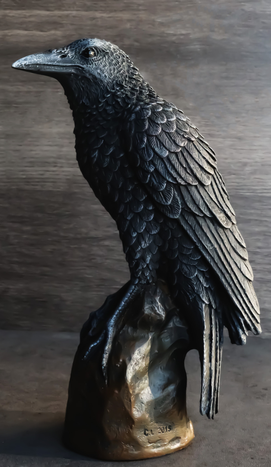 Ebros Gothic Raven Statue Crow Scavenger Bird Perching On Rock Figurine 6 Ebros Gothic Raven Statue Crow Scavenger Bird Perching On Rock Figurine 6