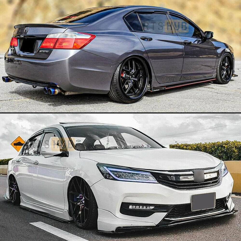 For 2013-2017 Honda Accord JDM Wavy Mugen Window Visor Rain Guard Vent 4 Mbhbtri