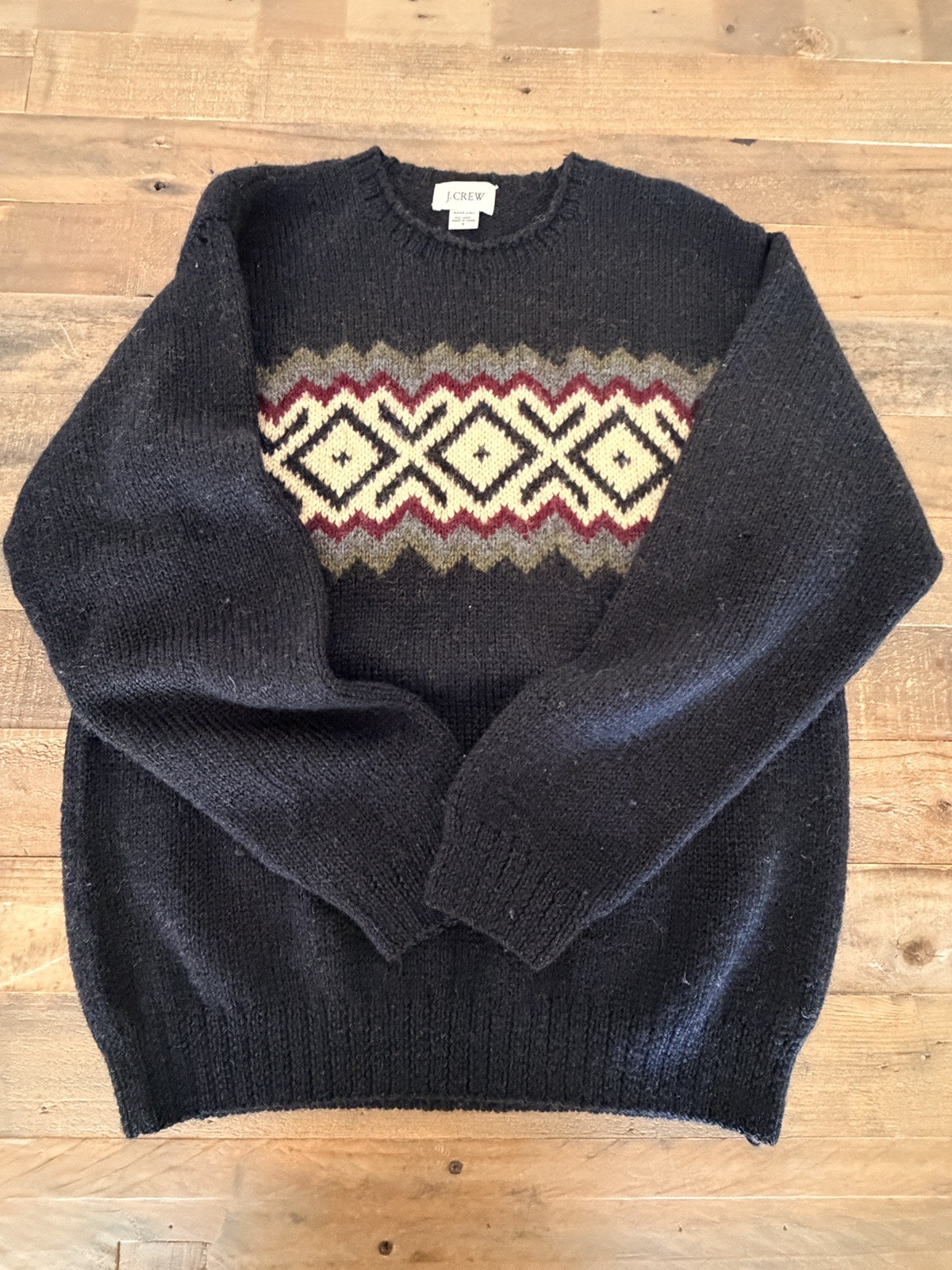 Vintage J. Crew Hand Knit Wool Sweater Small 90s Preppy READ Vintage J. Crew Hand Knit Wool Sweater Small 90s Preppy READ